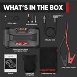 LOKITHOR JA401 3750A Jump Starter with Air Compressor, 60W Two-Way Fast Charing, 12V Lithium Battery Starter with 150PSI Auto-Shutoff Tire Inflator, Booster Pack for 10.0L Gas or 8.0L Diesel Engines