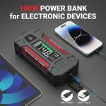 LOKITHOR J401X Jump Starter, -40℉ Auto-Heating Tech, 2500A 12V Battery Jumper Starter Portable, Lithium Car Battery Booster Pack (8.5L Gas/6.5L Diesel) with 100W Fast Charging, Storage Case