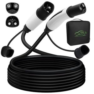 Extension Cable for Tesla with NACS Plug 25FT, 50A 240V EV Charger Extension Cord for Level 1/2 Tesla Mobile Charger/Wall Connector, Compatible with Model Y/3/X/S , IP55 Rating, Portable Carry Bag