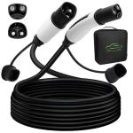 Extension Cable for Tesla with NACS Plug 25FT, 50A 240V EV Charger Extension Cord for Level 1/2 Tesla Mobile Charger/Wall Connector, Compatible with Model Y/3/X/S , IP55 Rating, Portable Carry Bag