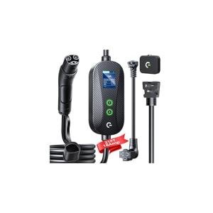 Grasside Level 1&2 Tesla Mobile Charger, (16A/12A, 240V-110V, 21FT Cable), Adjustable Current/Timer Tesla Home Charger, NEMA 6-20 & 5-15 Plug, NACS Connector for All Tesla Model 3/Y/X/S/Cybertruck