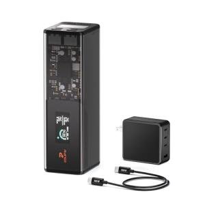 ZOUPW 27000mAh Portable Power Bank with 100W GaN Charger, 100W AC Outlet 140W PD USB-C Fast Charging 160W Total,5-Port Flight Approved 97Wh Battery Pack,Travel Camping Essentials for iPhone MacBook