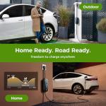 Grasside Level 1&2 Tesla Mobile Charger, (16A/12A, 240V-110V, 21FT Cable), Adjustable Current/Timer Tesla Home Charger, NEMA 6-20 & 5-15 Plug, NACS Connector for All Tesla Model 3/Y/X/S/Cybertruck