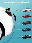 Ecogenix Level 2 Tesla Home Charger, 24A/240v Dryer Outlet Portable Mobile Charging Cable for Model 3/Y/S/X, Adjustable Amps, Apartment-Friendly, 25ft Tesla Universal Connector with NEMA 14-30 Plug