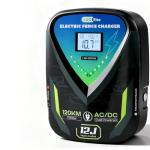 Luzrise 12J Electric Fence Charger AC DC 2 in 1 Powered Supply Fence Controller Fence Energizer Electric, IPX6 Level Waterproof, Peak Voltage 10KV, Max 120KM Range for Livestock/Farmland/Garden (12J)