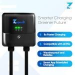 Zapvolt Level 2 EV Charger 40Amp 240V 9.6kW - 25FT Smart Wall Charging Station for Home, J1772 NEMA 14-50, with EV Charger Port Cover Waterproof, RFID Card, WiFi Enabled, UL Certified - GEN 2