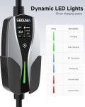 Level 2 EV Charger for Tesla, 32Amp 240V 7.68kW NACS EV Chargers, NEMA 14-50 Plug, Adjustable Current, 25FT Portable Electric Car Charger Compatible with All Nacs (Silver)