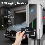 VEIPHLOX Level 2 EV Charger 40 Amp, EV Chargers for Home, Electric Car Charger w/ RFID Card, Smart Electric Vehicle Charging Stations, EVSE with App, Wi-Fi and Bluetooth Enabled J1772– GEN 2