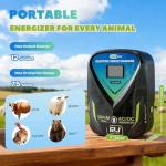 Luzrise 12J Electric Fence Charger AC DC 2 in 1 Powered Supply Fence Controller Fence Energizer Electric, IPX6 Level Waterproof, Peak Voltage 10KV, Max 120KM Range for Livestock/Farmland/Garden (12J)