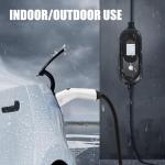 Tesla Charger, Level 2 EV Charger 50Amp 240V with NEMA 14-50 Plug, 25FT Cable Portable Electric Car Charging Station for Tesla Model S/3/X/Y/Cybertruck, Home & Outdoor Use, Delay Timer, LCD Display