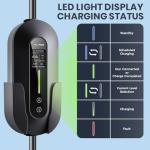 40A Level 2 Portable EV Charger (9.6kW, 240V, 25ft Charging Cable), Supports Level 1 & 2, NEMA 14-50 Plug & 110V NEMA 5-15 Adapter, Adjustable Current & Timer, J1772 to Tesla Adapter Included