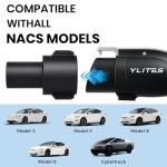 40A Level 2 Portable EV Charger (9.6kW, 240V, 25ft Charging Cable), Supports Level 1 & 2, NEMA 14-50 Plug & 110V NEMA 5-15 Adapter, Adjustable Current & Timer, J1772 to Tesla Adapter Included