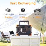 Pecron E600LFP Portable Solar Generator with 2x200W Solar Panel, 614Wh LiFePO4 Battery Backup, Power Station for Camping, Emergency, RV, Off-Grid Living