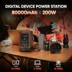 Jackery Portable Power Station Explorer 240D, 256Wh Backup Lithium Battery, with Car Charger Cable (DC8020)