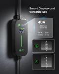 40A Tesla Level 2 Fast Charger, [1.8″Led Screen, 16-40A Adjustable Current & Timer], 240V Nema 14-50 Plug, 25ft Tesla Home or Mobile Charger, Wall Mount, Ip67/Ip65, Wall Connector for Model X/Y/3/S