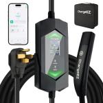 ChargeEZ Tesla Portable Charger Level 2-40 Amp Home/Outdoor EV Charger with Smart App, Delay Timer, 25Ft Cable, NEMA 14-50 Plug, FCC/UL/ETL Certified, Compatible with Model 3/Y/X/S/Cybertruck(NACS)
