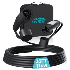 EVPEIWE 33ft Extension Cord for Tesla 11kW 48A 240V Extension Cable for Tesla Charger Compatible with Model 3/Y/X/S/Cybertruck, Extension Cord with NACS Plug for Level 1 & 2 Tesla Wall Connector