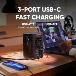 Jackery Portable Power Station Explorer 240D, 256Wh Backup Lithium Battery, with Car Charger Cable (DC8020)