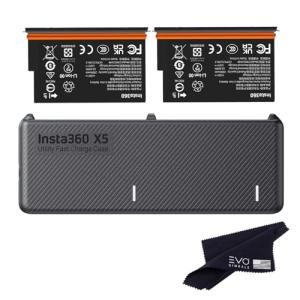 Insta360 X5 Ultra Battery(2800mAh)& Fast Charge Hub Bundle/Only for Insta360 X5 360 Camera (2 Ultra Batteries+1 Charger)