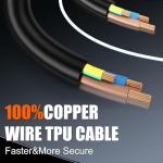 TopAutoGear 40FT Level 1&2 EV Charger, 110V-240V Portable Electric Vehicle Charger with 25ft Cable, Adjustable Current & Delay Timer, Compatible with SAE J1772 EVs, NEMA 6-20R to 5-15P Outlets