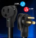 6/3 Welder Extension Cord 50 Amp SOOW Weld Cord 6 AWG Power Cable,250V NEMA 6-50 Heavy Duty Welding Cable 6 Gauge Power Extension Cord for Welding Machine MIG/TIG/Stick,Plasma Cutter,Car Charger-50ft