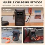 Jackery Portable Power Station Explorer 240D, 256Wh Backup Lithium Battery, with Car Charger Cable (DC8020)