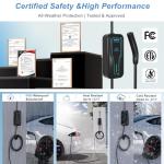 Portable Level 2 EV Charger for Tesla, 40A NACS Car Charger with 240V, 25FT Extension Cable, EV Charging Station for Tesla Cars【 Only for Tesla EVs 】