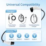 WenStorm for Tesla Extension Cord 240V, Compatible with Tesla Model X/Y/3/S, 50FT Extra Long Charging Cable for Tesla Home Charging and Mobile Charger(50FT,White)