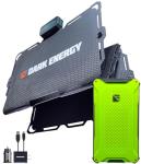 Dark Energy Poseidon Pro Indestructible Portable Charger with Spectre 18W Solar Panel | USB-A and USB-C, Ultra-Durable Armorflex, Ultra-Lite Flexible Panels | Signature Series Adapter, Green