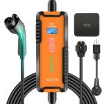 Voltre M2 Level 1 & 2 EV Charger for Tesla | 25 Ft MAX Cable | 10-32A | 110-240V Portable Electric Vehicle Car Fast Charger |14-50, 5-15 Plug for J1772