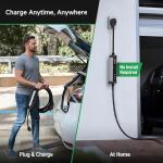 JEEKVISEN Tesla EV Charger Level 1/2, 9.6 kW 40A 240V, NEMA 14-50 Plug, 25' Cable, Adjustable Amps & Delay Timer, ETL/FCC Certified – Compatible with Tesla Model 3/Y/S/X/Cybertruck