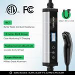 JEEKVISEN Tesla EV Charger Level 1/2, 9.6 kW 40A 240V, NEMA 14-50 Plug, 25' Cable, Adjustable Amps & Delay Timer, ETL/FCC Certified – Compatible with Tesla Model 3/Y/S/X/Cybertruck