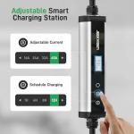 JEEKVISEN Tesla EV Charger Level 1/2, 9.6 kW 40A 240V, NEMA 14-50 Plug, 25' Cable, Adjustable Amps & Delay Timer, ETL/FCC Certified – Compatible with Tesla Model 3/Y/S/X/Cybertruck