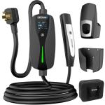 SEGUMA Level 2 Tesla Charger-24Amp 240V, NEMA 14-30 Plug, 25FT Extension Cable, Adjustable Current (10-24A)-Portable Home Mobile EV Charger for Model Y/X/3/S/Cybertruck, Fit 4-Prong Dryer Outlet