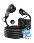 EVDANCE EV Charger Extension Cable, J1772 Extension Cable 50A 21FT Charging Cord for Electric Vehicle 110V-240V Compatible for All SAE J1772 Chargers (50A - 21FT)