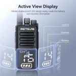 Retevis RT68H Walkie Talkies Long Range, Rugged 2 Way Radio with Earpiece, 1200mAh, Hidden Display, 9-Level Squelch, License-Free Two Way Radio(10 Pack with 10 Way Charger)