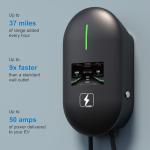 RYCHEENI Level 2 EV Charger -25ft Cable, NEMA 14-50,48 amp, Hardwired EV Home Charger with NACS Connector, 240v Wall amounted Electric Vehicle Charging Station for Tesla Electric Vehicles