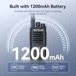 Retevis RT68H Walkie Talkies Long Range, Rugged 2 Way Radio with Earpiece, 1200mAh, Hidden Display, 9-Level Squelch, License-Free Two Way Radio(10 Pack with 10 Way Charger)