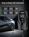 Level 2 EV Charger for Tesla, 40A/9.6kW Ultra-Fast Home Portable EV Charging Station with NEMA 14-50 Plug, 25FT Cable, Adjustable Current &Delay Start Timer, Compatible with Model Y/3/S/X (NACS Port)