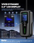 Level 2 EV Charger, 40A Electric Car Charger | UL 2594, UL 2251 | Tesla Adapter | Adjustable Current | Reservation Charging | 240V 9.6KW | NEMA 14-50 | for All Tesla Models ＆ J1772 Vehicles
