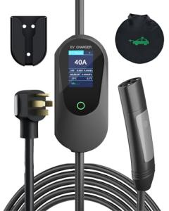 Level 2 Tesla Charger(Wireless WiFi APP), 240V, 40 Amp 9.4KW, NEMA 14-50 Plug, 25ft Cord - Portable/Home NACS Connector Electric Car(EV) Charger for Tesla - Compatible with Tesla Model X/Y/3/S