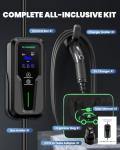 Level 2 EV Charger, 40A Electric Car Charger | UL 2594, UL 2251 | Tesla Adapter | Adjustable Current | Reservation Charging | 240V 9.6KW | NEMA 14-50 | for All Tesla Models ＆ J1772 Vehicles