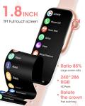 Women's AI Smartwatch for Android/iPhones, Pink