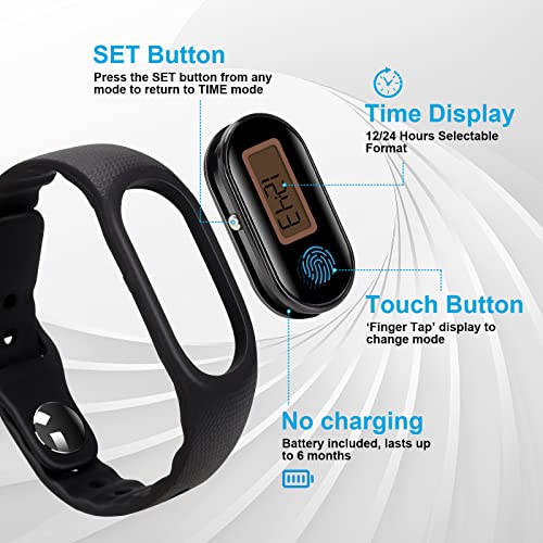 Waterproof Pedometer Watch for Steps and Calories