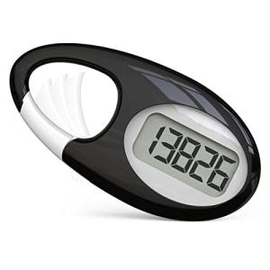 3D Step Counter Pedometer with Lanyard and Carabiner