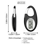 3D Step Counter Pedometer with Lanyard and Carabiner