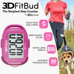 3DFitBud Clip-On Step Counter Pedometer A420S