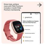 Fitbit Versa 4 Smartwatch, Pink Sand/Copper Rose