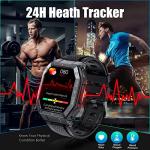 Military Smartwatch with Call & Fitness Tracker