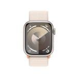 Apple Watch Series 9 [GPS 41mm] Smartwatch with Starlight Aluminum Case with Starlight Sport Loop One Size. Fitness Tracker, ECG Apps, Always-On Retina Display, Carbon Neutral
